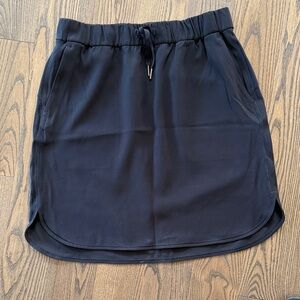 lululemon black on the fly skirt with drawstring